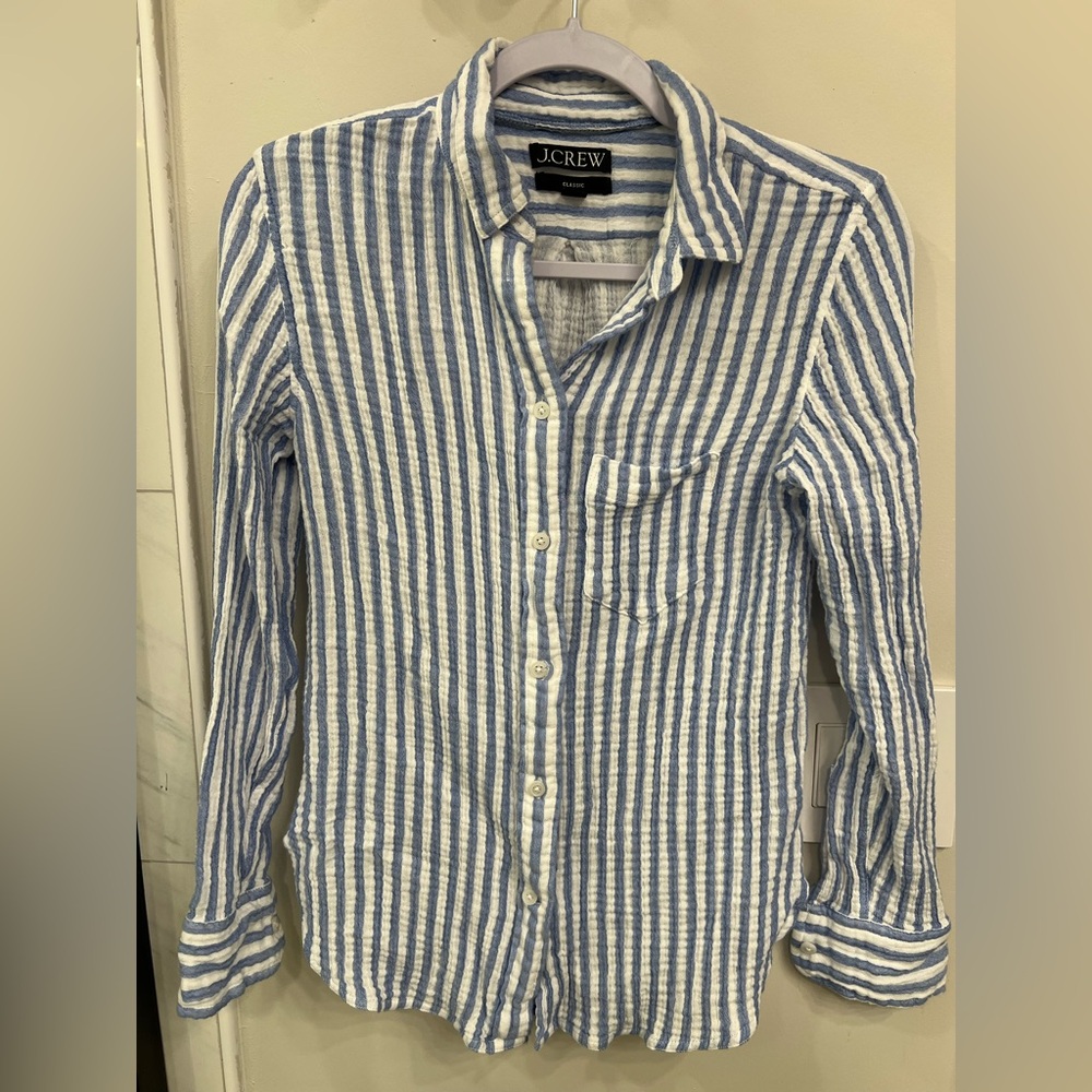 J.Crew gauze button up